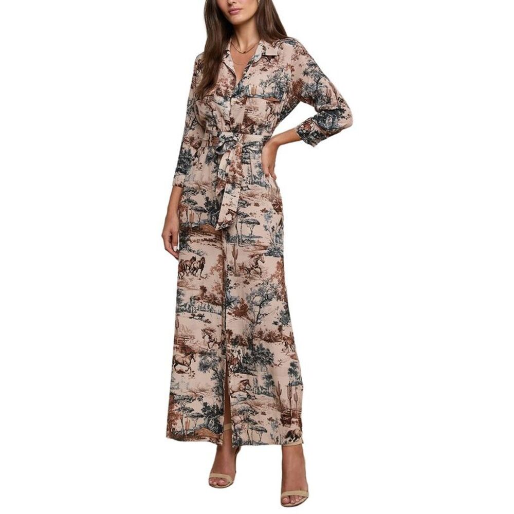L’Agence Womens  Cameron Long Shirt Dress